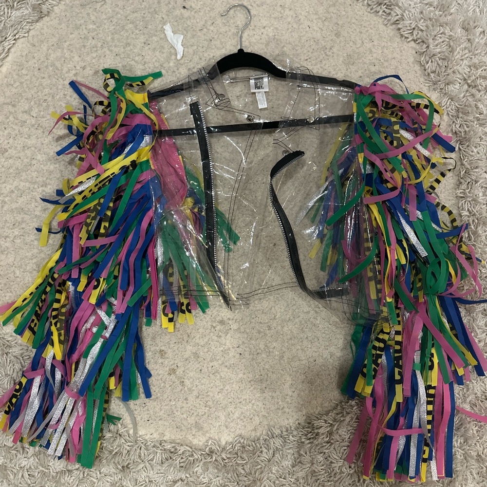 Colorful Fringe Clear Jacket